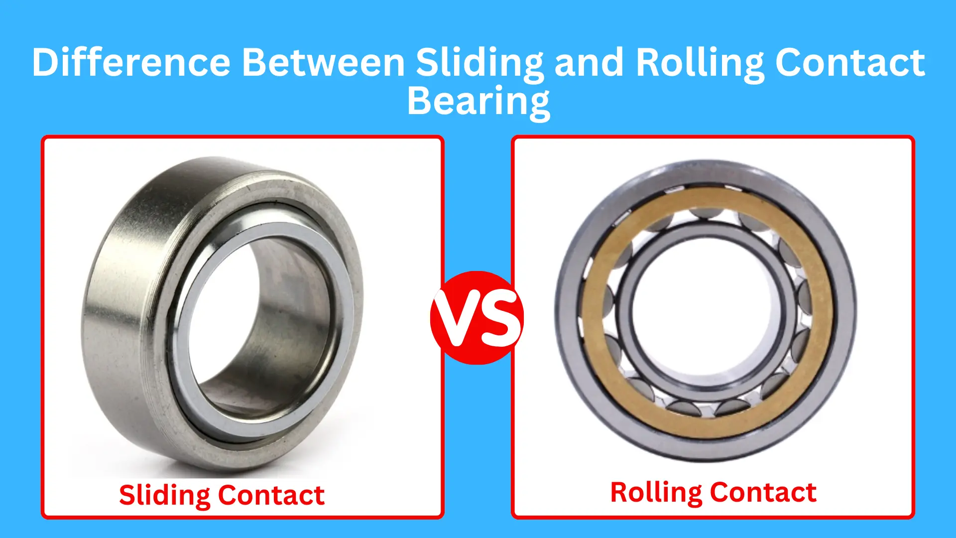 Difference Between Sliding and Rolling Contact Bearing